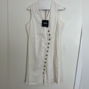 Able white linen dress button down dress
